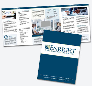 Enright Court Reporting: Oversized Trifold Brochure