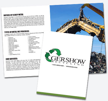 Gershow Recycling: 16 Page Booklet Brochure