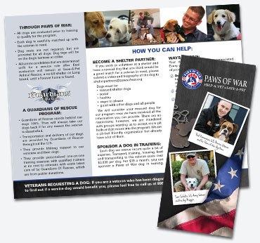 Paws of War: Trifold Brochure