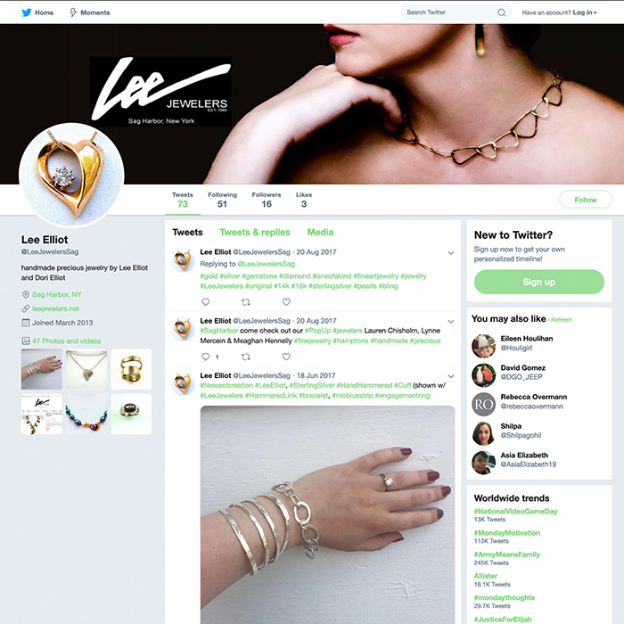 Lee Jewelers Twitter Page