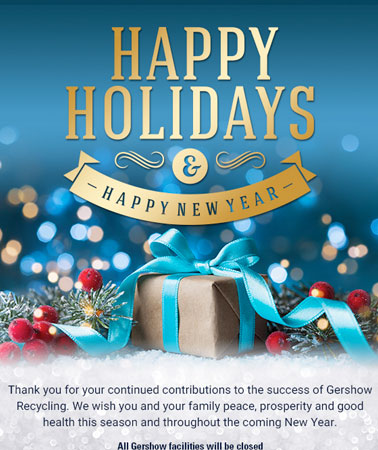 Gershow Recycling: Holidays Email