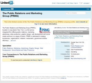 PRMG's LinkedIn Profile