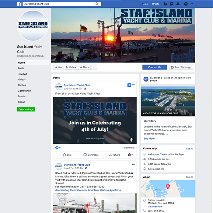 Star Island Yacht Club Facebook Page