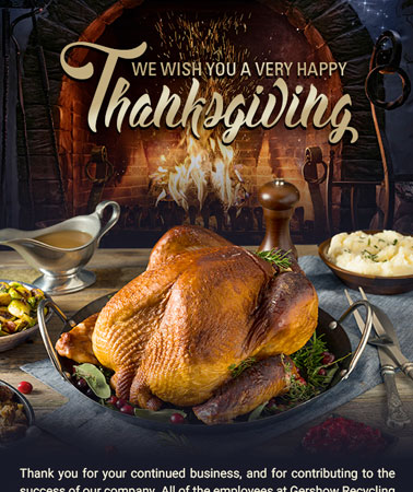Gershow Recycling: Thanksgiving Email