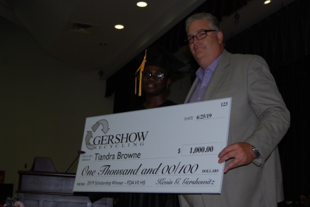 Gershow Recycling Grants Environmental Conservation Scholarship to Frederick Douglass Academy VII High School Graduating Senior Tiandra Browne